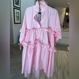 Elegant Pink Ruffle Dress